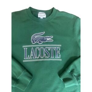 Vintage Y2K Lacoste Sweatshirt Size L Big Graphic Crocodile Alligator Green